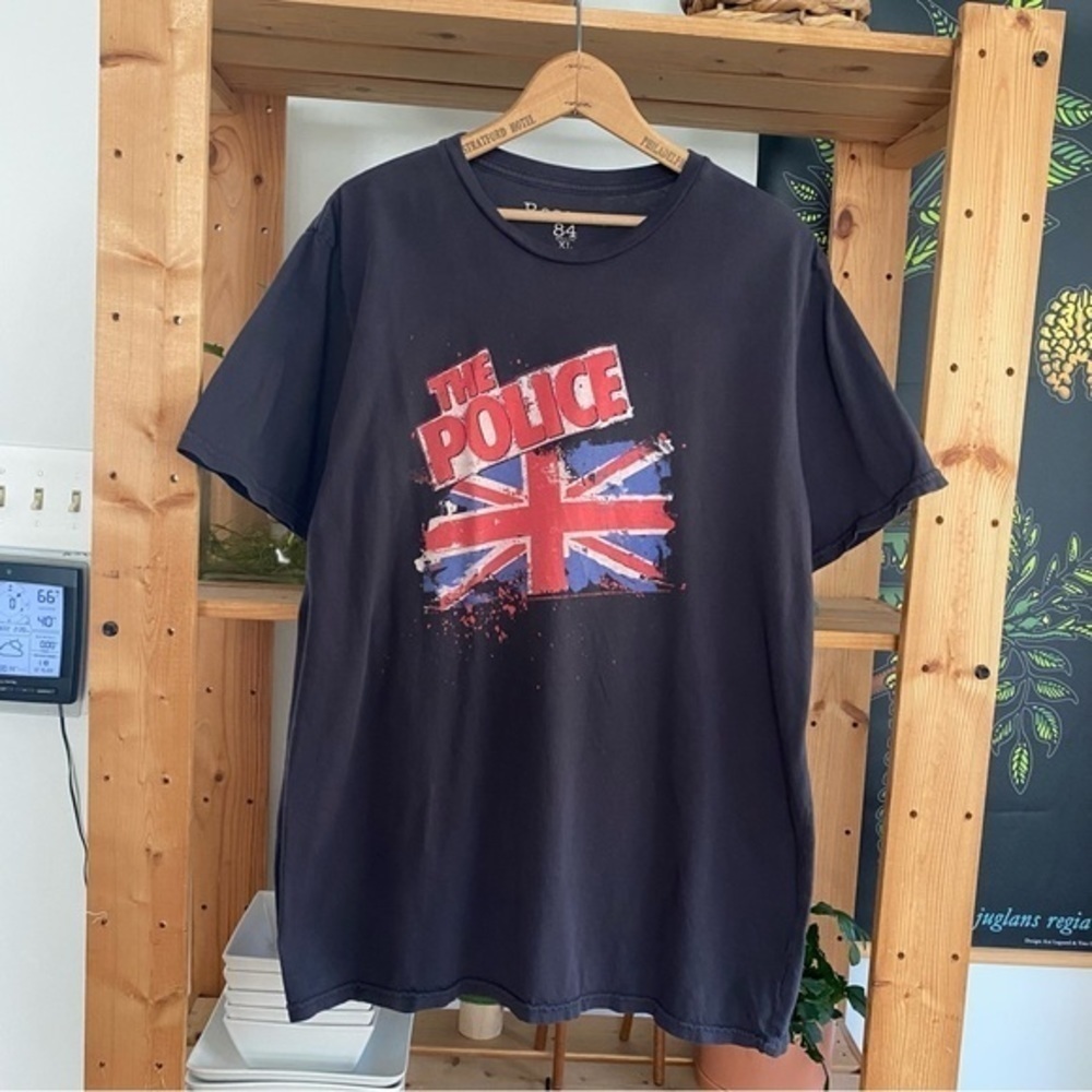 Blue 84 Reserve Collection The Police Band Shirt Dark Gray Union Jack Graphic XL - Picture 2 of 11